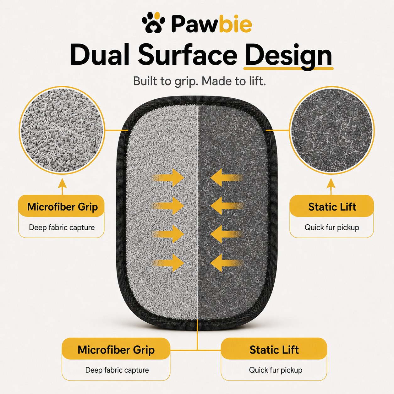Pawbie FurLift™ Pet Hair Mitt